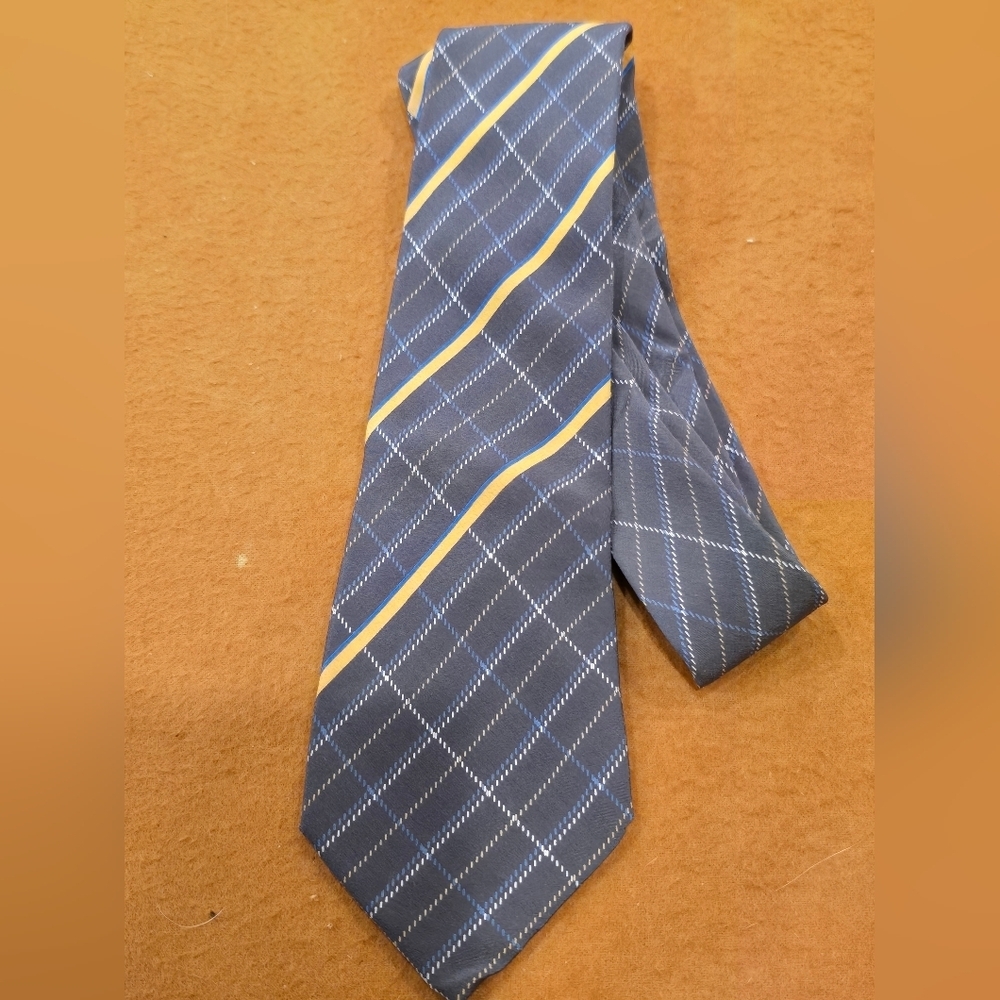 Gianni Versace vintage Men's  Silk Tie Abstract Plaid